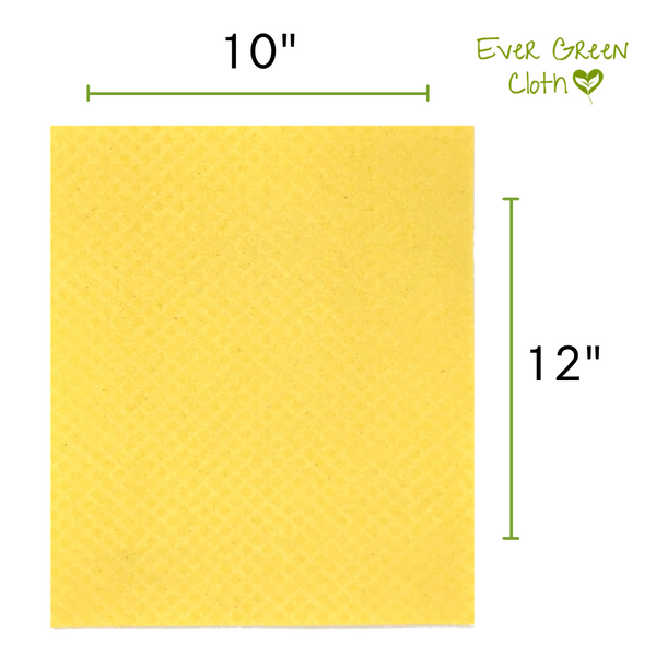 Ever Green Cloth, Large Swedish Dishcloth Canary Yellow Color