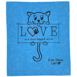 Large Kitty LOVE - Sponge Cloth (One)
