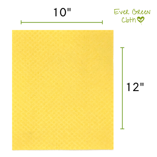 Ever Green Cloth - Yellow Large Sponge Cloth Measurements