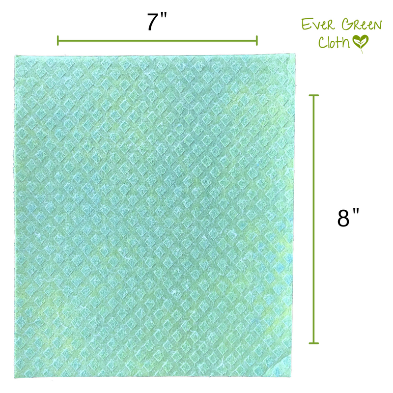 Swedish Dishcloth - Green Ever Green Sponge Cloth