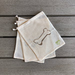 100% Natural Cotton Mesh Bag - Ever Green Cloth - Dog Bone