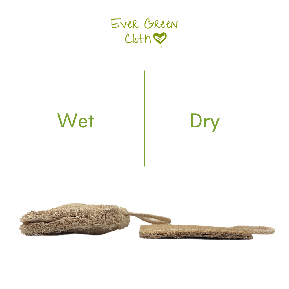 Ever Green Cloth Loofah Sponge Scrubber Home & Kitchen Natural Brush