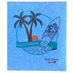 Swedish Dishcloth - California Surf  Ever Green Sponge Cloth