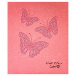 Large Butterflies - Pink Sponge Cloth (One)