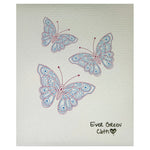 Large Butterflies - White Sponge Cloth (One)